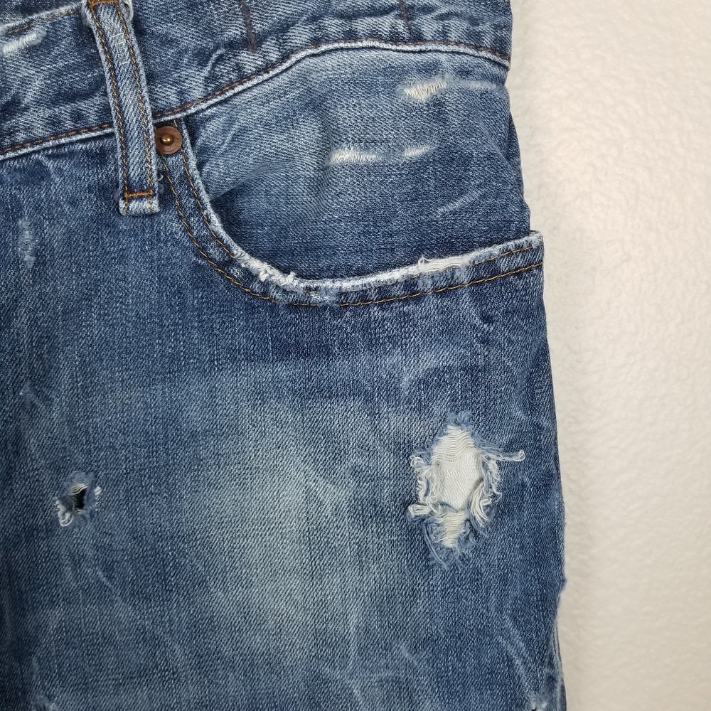 Denim & Supply Ralph Lauren Blue Distressed Denim Slouch Jeans Size 36x30 - Picture 5 of 16